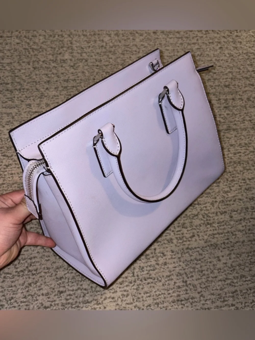 Kate Spade lilac/lavender medium leather handbag. - Picture 4 of 5